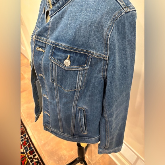 Talbots Ruffle Denim Johanna Wash, size large - Picture 5 of 10